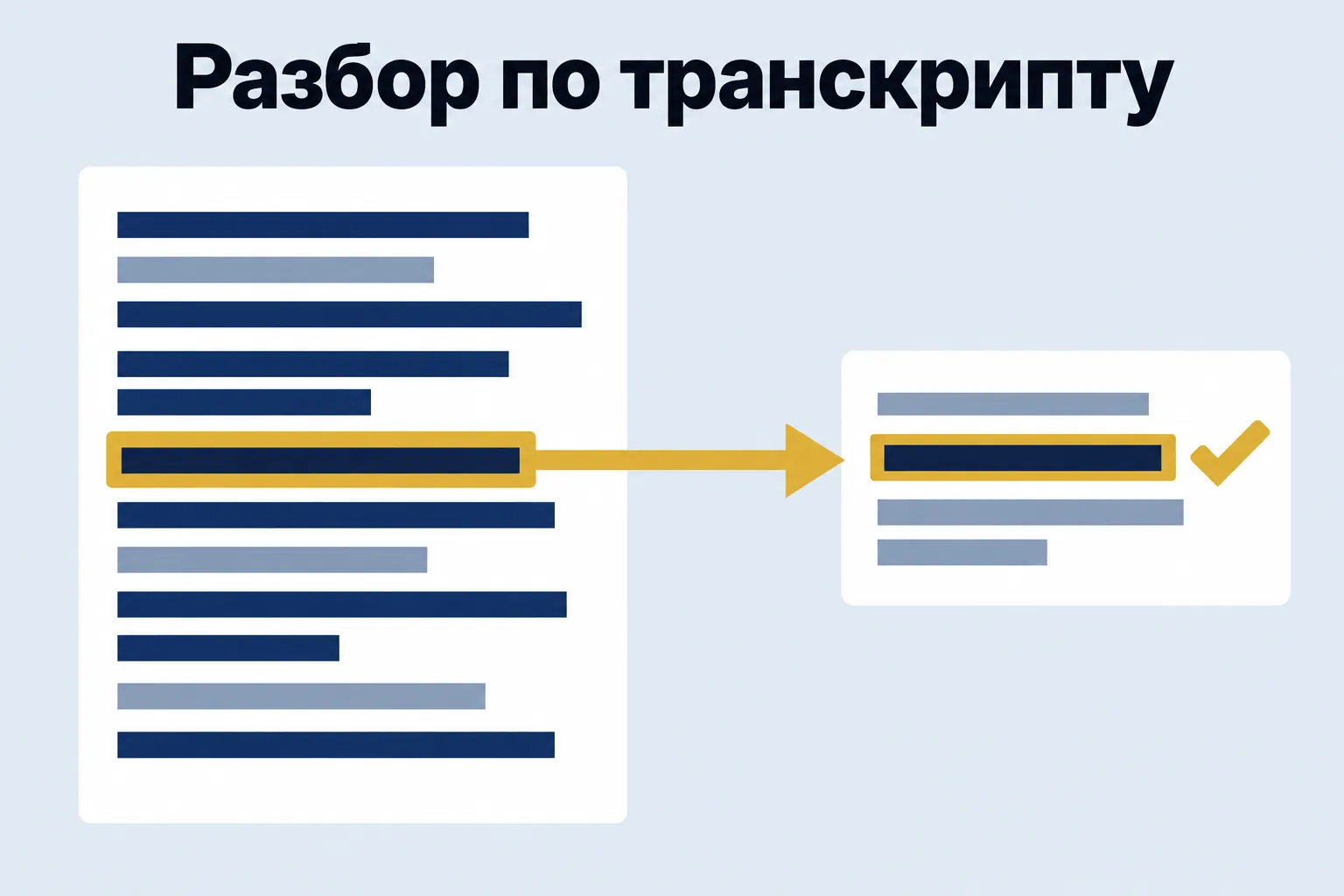 Analysis via transcript — highlighted phrase linked to the answer